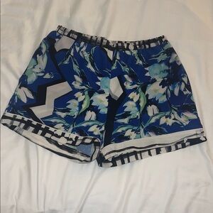 Clover Canyon Blue/White Print Shorts S